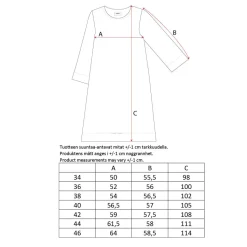 Aarikka naisten mekko Fresia, musta kuosi