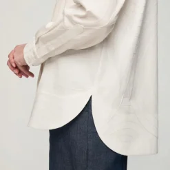 Aarikka naisten paitapusero, LEILA PUSERO AALLOT Luonnonvalkoinen