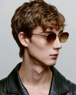 A.Kjaerbede unisex aurinkolasit Hello, kullankeltainen