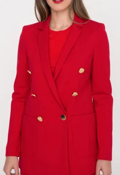 Andiata, Naisten Bleiseri, JENNER BLAZER Kirkkaanpunainen