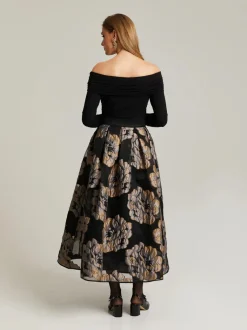 Andiata naisten hame Nora 90, musta kuosi