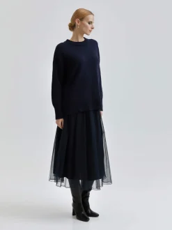 Andiata Naisten Hame, RORY 85 K SKIRT Tummansininen