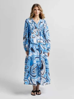 Andiata naisten mekko, HELENE DRESS Sininen Kuosi