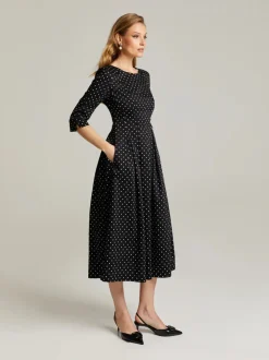 Andiata naisten mekko, JULITTA 3 DRESS Mustavalkoinen