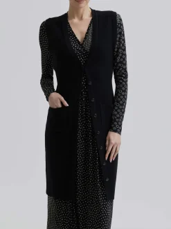 Andiata Naisten Neuleliivi ZEAN KNIT VEST 100% MERINO SUSTAINABLE C Musta