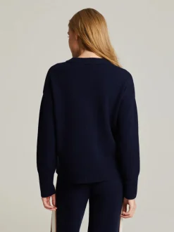 Andiata naisten neulepusero, SAROMA NEULE Tummansininen