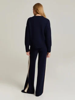 Andiata naisten neulepusero, SAROMA NEULE Tummansininen