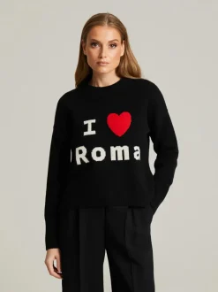 Andiata naisten neulepusero, SAROMA NEULE Musta