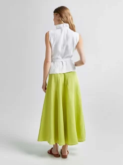 Andiata Naisten Pusero, DORITA 2 LINEN TOP Valkoinen