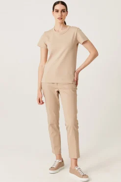 Andiata Naisten T-paita, Famie Ss Vaalea Beige