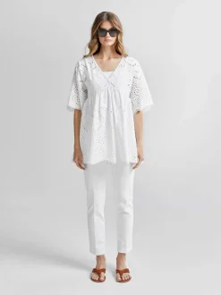 Andiata Naisten Tunika, NOVAL BLOUSE Valkoinen