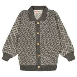 Baobao Lasten TRADITIONAL RUUTU NEULETAKKI Harmaa Ruutu