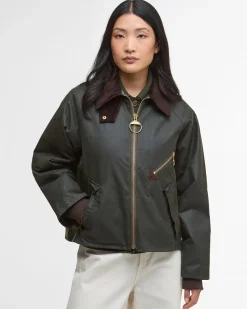 Barbour Arlene Wax Jacket KHAKI