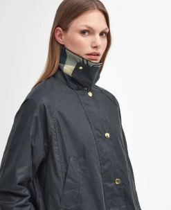 Barbour Long Beadnell Wax Jacket TUMMANVIHREÄ