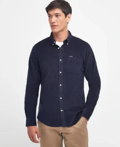 Barbour, Miesten Kauluspaita, Ramsey Tailored Cord Shirt TUMMANSININEN