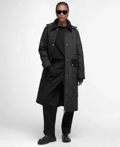Barbour naisten takki Meredith Quilted Jacket MUSTA