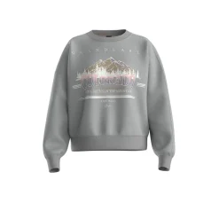 BOSS Orange naisten college, ELAND SWEATSHIRT Vaaleanharmaa