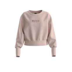 BOSS Orange naisten collegepusero, ELAY STONEBADGE Vaaleanpunainen