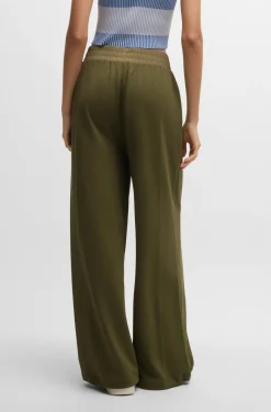Boss orange naisten housut, ECARA JERSEY PANT Armeijanvihreä