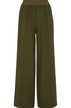 Boss orange naisten housut, ECARA JERSEY PANT Armeijanvihreä