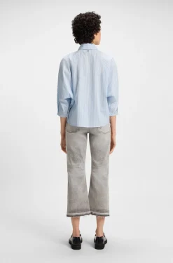 BOSS Orange naisten paitapusero, BELENTA BLOUSE Raidallinen Sininen