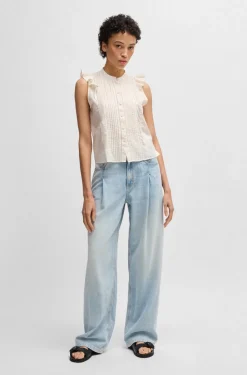 BOSS Orange naisten toppi, BANTIANA TOP Luonnonvalkoinen