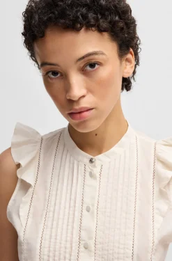 BOSS Orange naisten toppi, BANTIANA TOP Luonnonvalkoinen