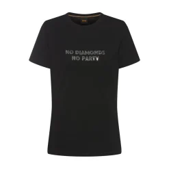 BOSS Orange Naisten T-Paita, ELOGO CRYSTAL Musta