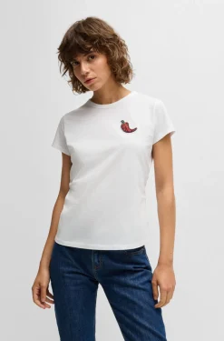 Boss Orange naisten t-paita, ENDORA T-SHIRT Valkoinen