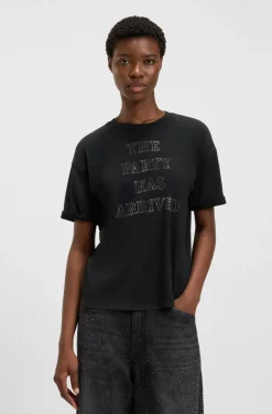 BOSS Orange naisten t-paita EVI T-SHIRT, musta