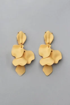 Bow 19 korvakorut, LEAF EARRINGS Keltainen
