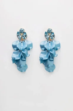 Bow 19 korvakorut, LEAF STONE EARRINGS Vaaleansininen