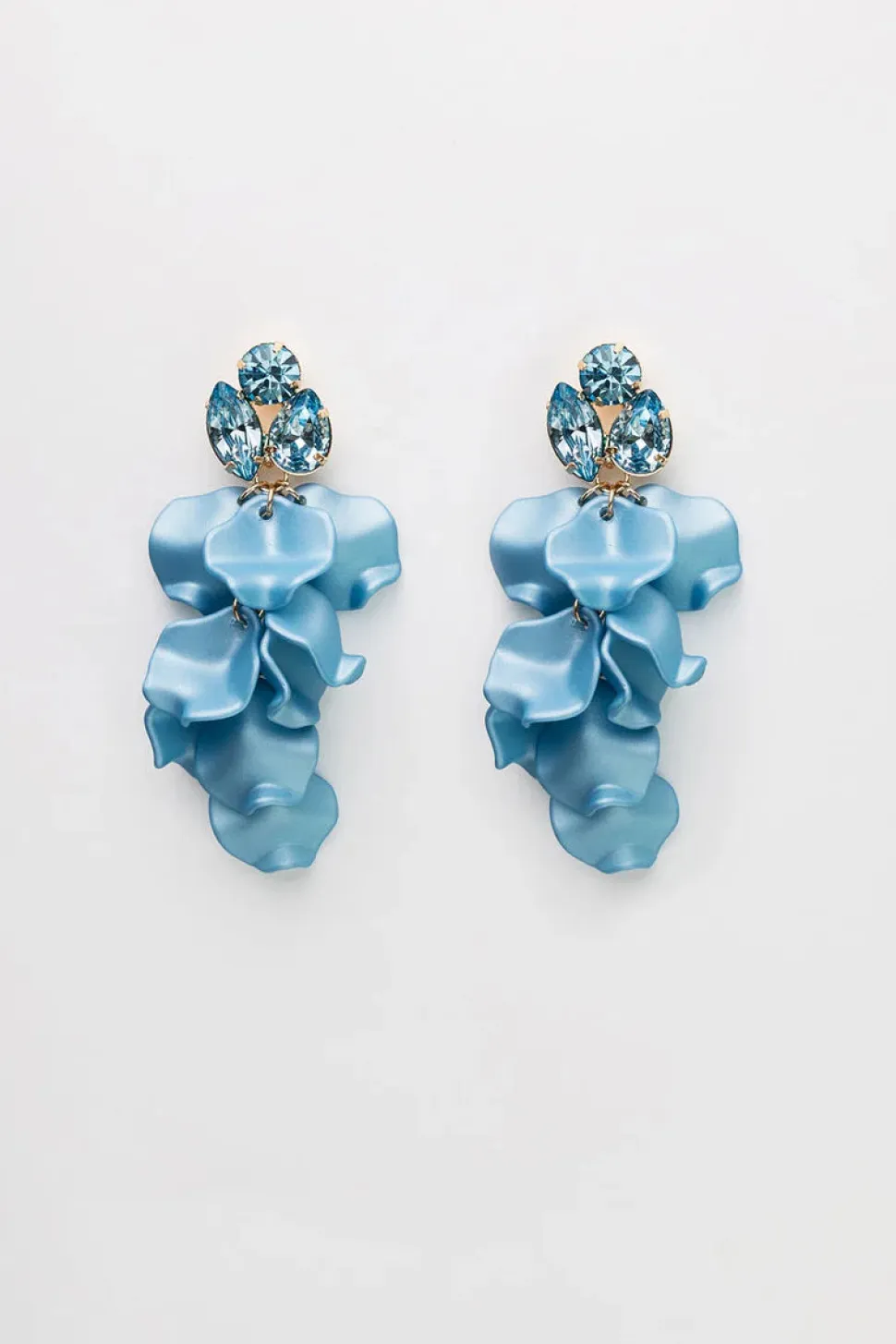 Bow 19 korvakorut, LEAF STONE EARRINGS Vaaleansininen