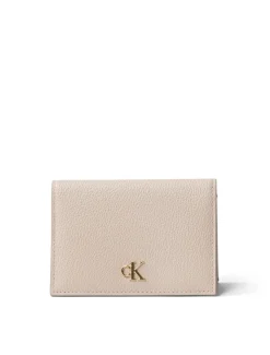 Calvin Klein Accessories korttikotelo, MIN MONOGRAM 6CC FLAP CARDCASE Luonnonvalkoinen