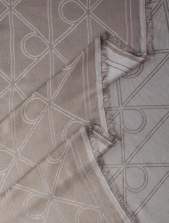 Calvin Klein Accessories unisex huivi Emblem AOP Contrast LW Square, vaalea beige