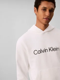 Calvin Klein Jeans miesten huppari, LS EU STANDARD LOGO 350TERRY PO Valkoinen
