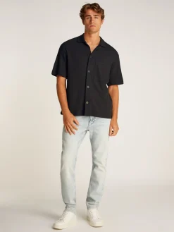 Calvin Klein Jeans miesten paitatakki, CHUNKY WAFFLE SS HWK OVERSHIRT Musta