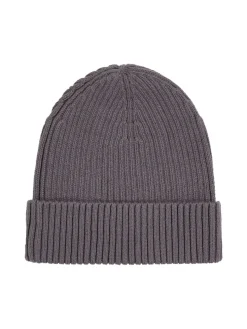 Calvin Klein Jeans Miesten Pipo CLASSIC COTTON RIB BEANIE, Tummanharmaa