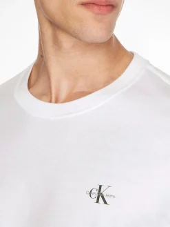 Calvin Klein Jeans Miesten T-paita MONOGRAM T-SHIRT Valkoinen