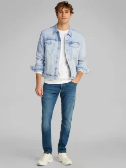 Calvin Klein Jeans miesten farkkutakki, SLIM DENIM JACKET LIGHT BLUE Indigo