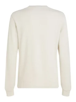 Calvin Klein Jeans Miesten Paita, WOVEN TAP WAFFLE LS TEE Beige
