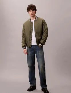 Calvin Klein Jeans miesten takki LS JEANS TIPPED HERO BOMBER JACKET, vihreä