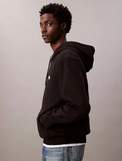 Calvin Klein Jeans Miesten Huppari, LS EU 350Terry Badge Hoodie Musta