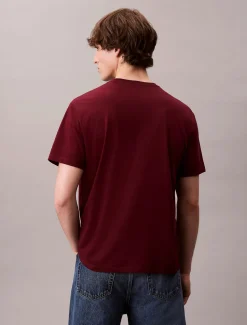 Calvin Klein Jeans miesten t-paita, SS HERO MONOLOGO TE Viininpunainen