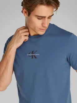 Calvin Klein Jeans miesten t-paita, MONOLOGO TEE, CK1 Sininen