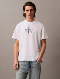 Calvin Klein Jeans miesten t-paita, SS HERO MONOLOGO TEE Valkoinen
