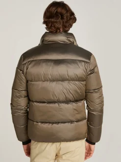 Calvin Klein Jeans miesten talvitakki,TWO TONE PUFFER JACKET Ruskeanharmaa
