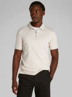 Calvin Klein Jeans miesten pikeepaita, LIQUID TOUCH WELT ZIP Beige