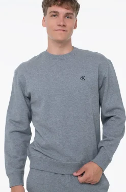 Calvin Klein Jeans miesten collegepaita, LS EU 350TERRY MONOGRAM CN SWEATER Tummanharmaa