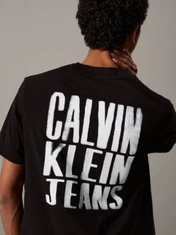 Calvin Klein Jeans miesten t-paita, PAINTED CALVIN KLEIN JEANS Musta